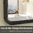 Molly Beveled Edge Metal Framed Tempered Glass Wall Mounted Rectangular Vanity Mirror-111625043
