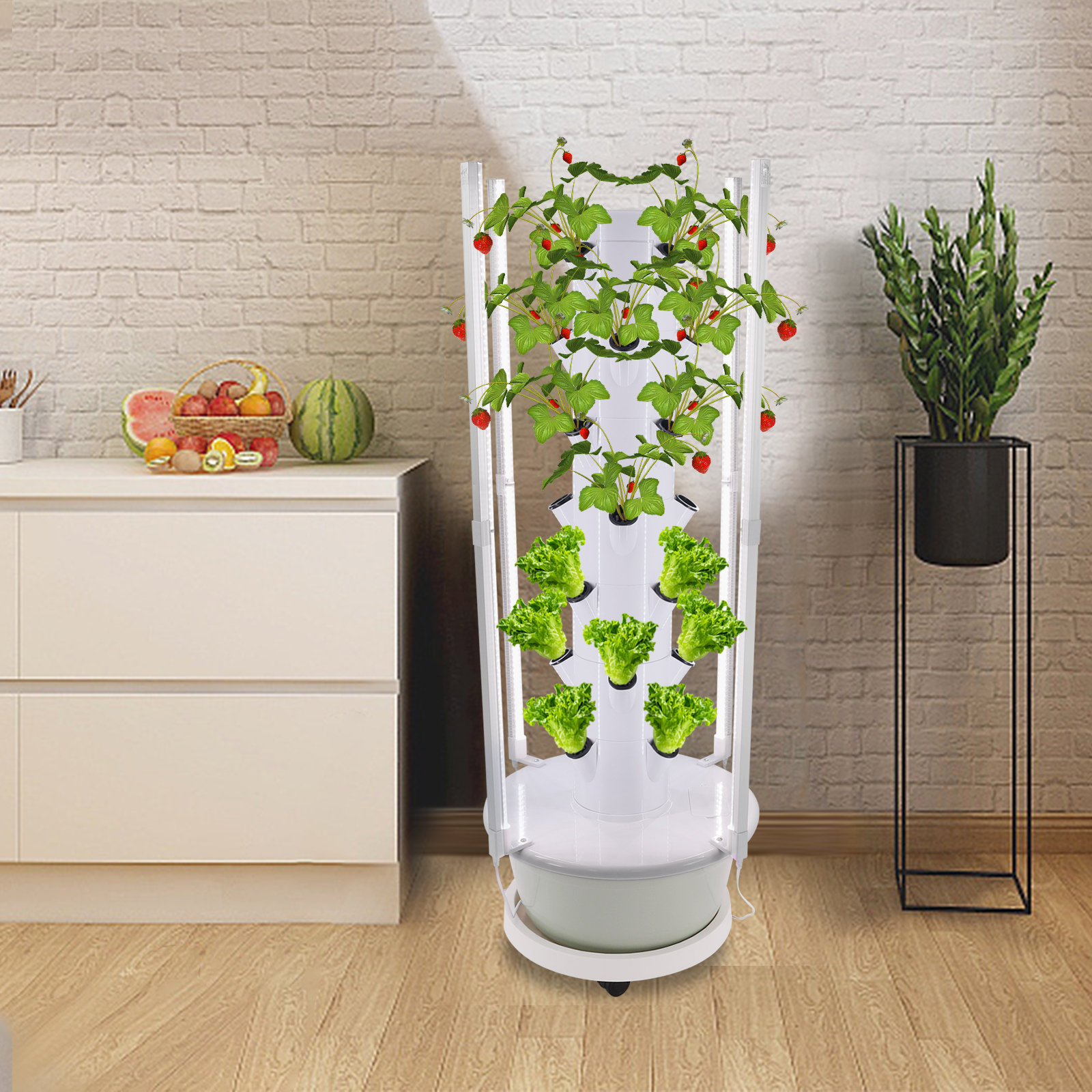 28-Plant Hydroponic Indoor Vertical Garden Kit With Light