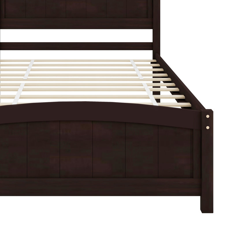 Platform Bed With Headboard And Footboard., Espresso
