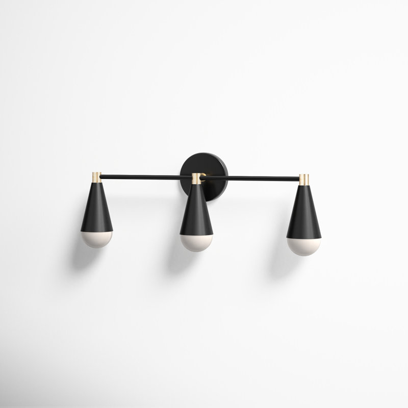 Akio 3 Light Frosted Dimmable Vanity Light, Yes