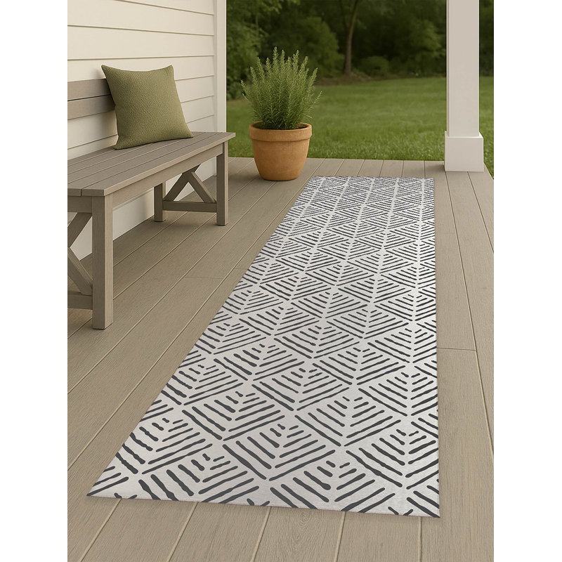 Tribal Dreamer Non-Slip Outdoor Rug, Runner 2'6" x 8'