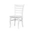 Ensemble de 2 chaises d'appoint de salle à manger Beo, dossier échelle en bois blanc