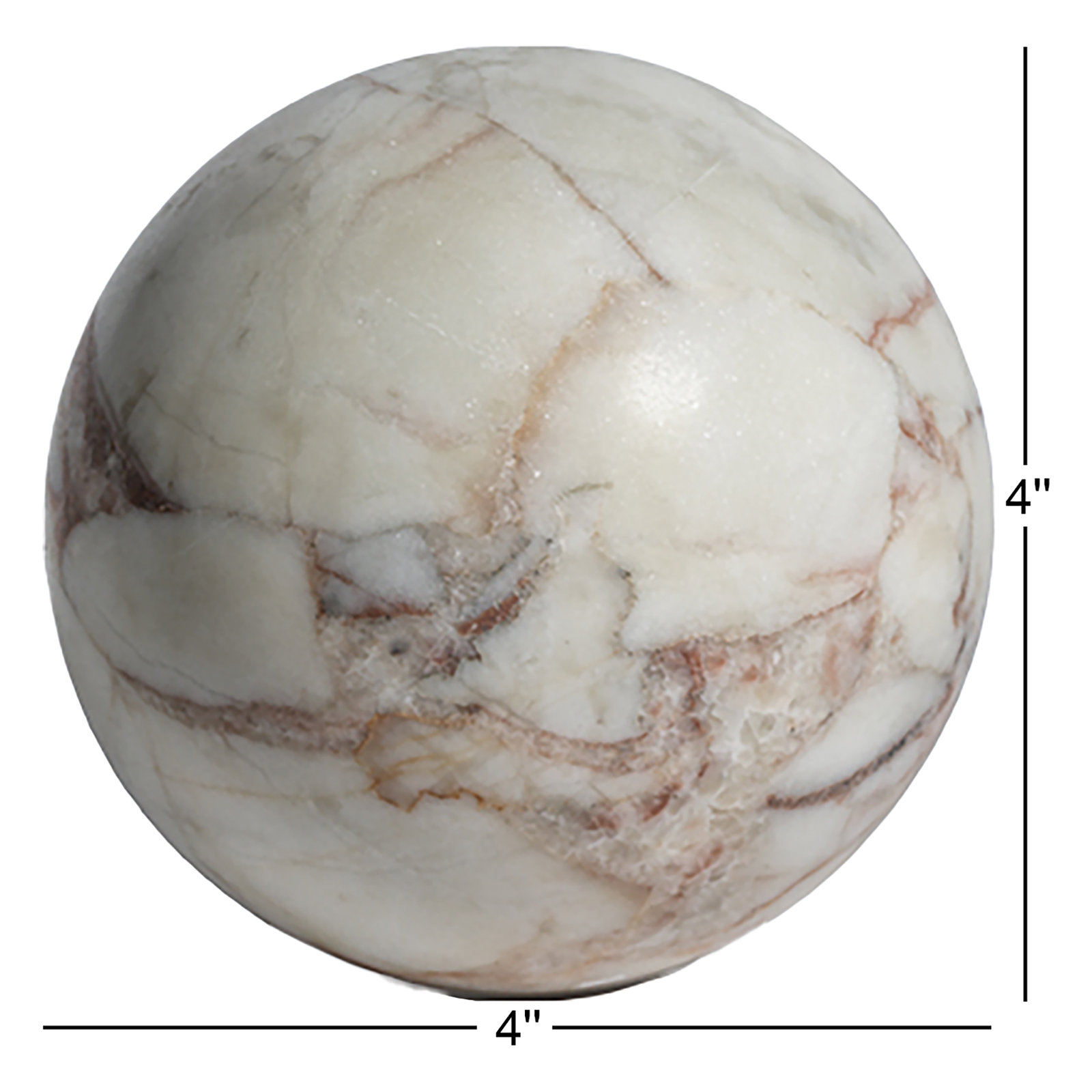 Genuine Marble Vase Filler, 4" H x 4" W x 4" D