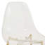 Chaise de salle à manger moderne et minimaliste transparente avec pieds en métal plaqué