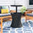 Artem Cool Bar Outdoor Patio Furniture and Side Table with 7.5 Gallon Beer and Wine Cooler Pop-up Cocktail Table 2in 1 Combo-1295984428