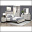 Commode de chambre contemporaine à 2 tiroirs en chêne blanc et gris à 5 tiroirs avec 1 tiroir