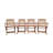 Foldable Patio Dining Set, 4 Folding Chairs