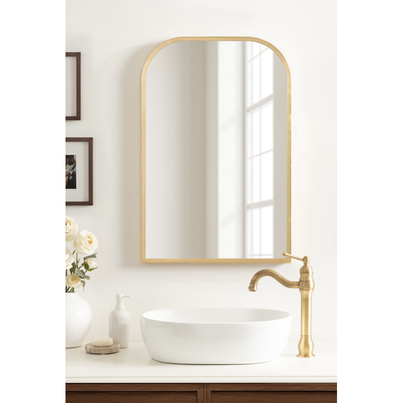Miroir de salle de bain Travis, 29,92 po x 19,88 po, Doré