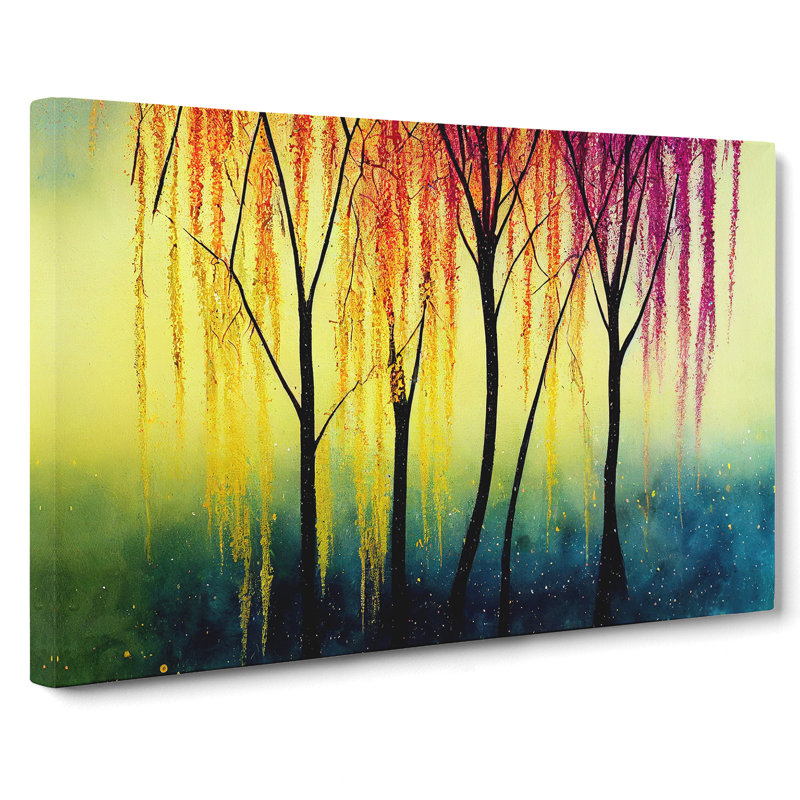 Brilliant Weeping Willow Trees - Wrapped Canvas, 40cm H x 60cm W x 3cm D