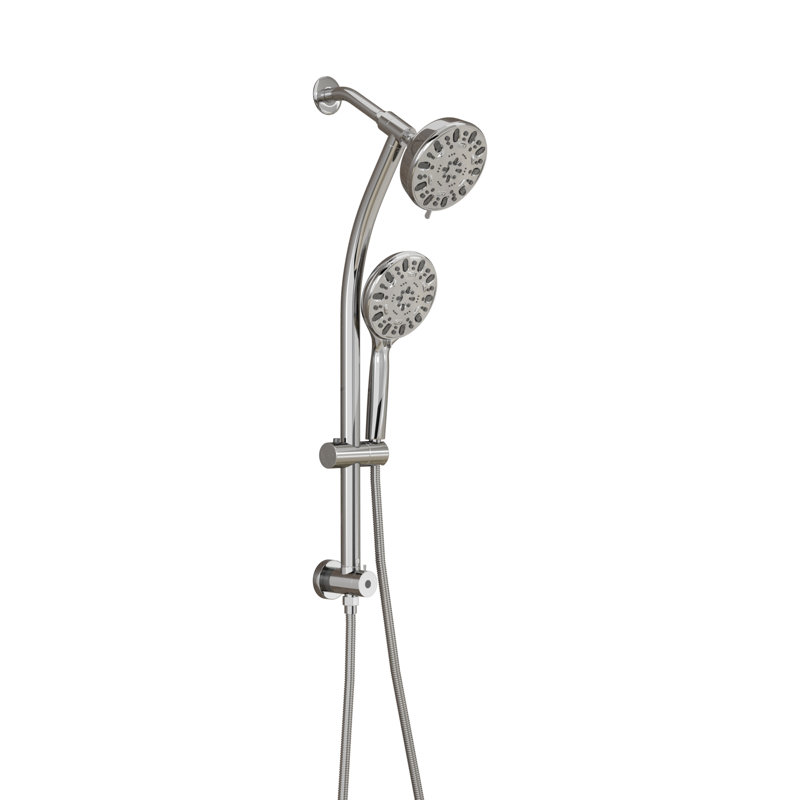 Dual Shower Head 1.8 GPM with Self-Cleaning, Chrome