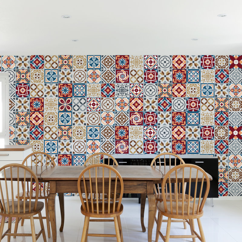 6'' W x 6'' L Vinyl Peel and Stick Field Tile