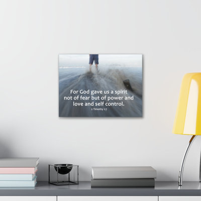 A Spirit 2 Timothy 1:7 - Wrapped Canvas Print