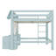 Lit mezzanine en bois massif avec tablettes et rideaux Kids-2034070683-2034070675
