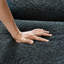 Méridienne luxueuse luxueuse et relaxante en sherpa noir