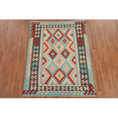 Reversible Wool Kilim Oriental Area Rug 5x6