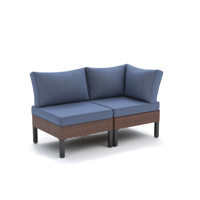 Outdoor Wicker Corner & Single Sofa Set With Cushions