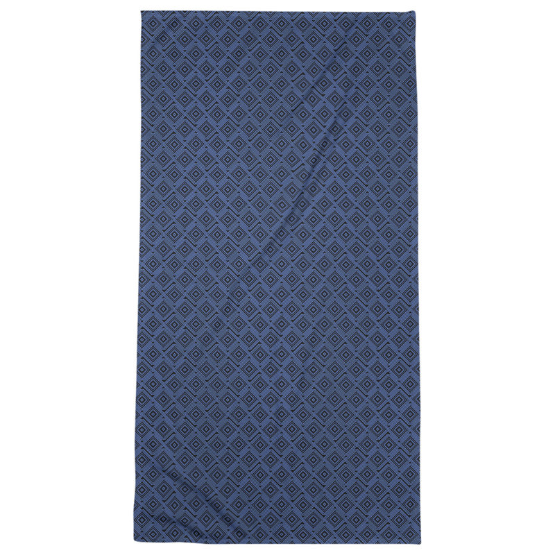 Katelyn Elizabeth Bath Towel, Black/Blue