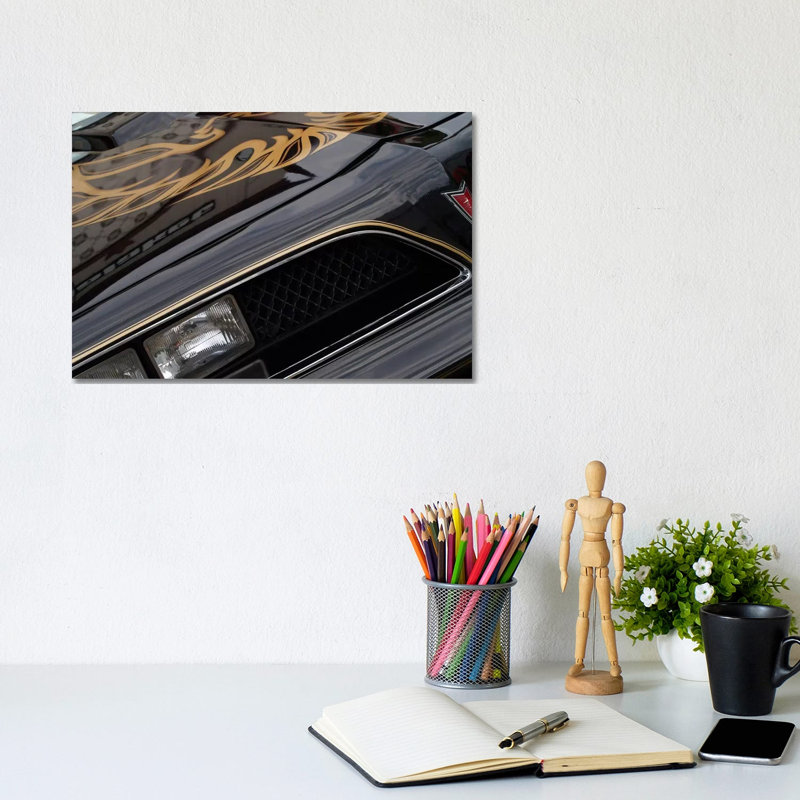1978 Pontiac Trans Am, Front End Detail 1 Piece Wrapped Canvas Wall Art, 20.32 cm H x 30.48 cm W