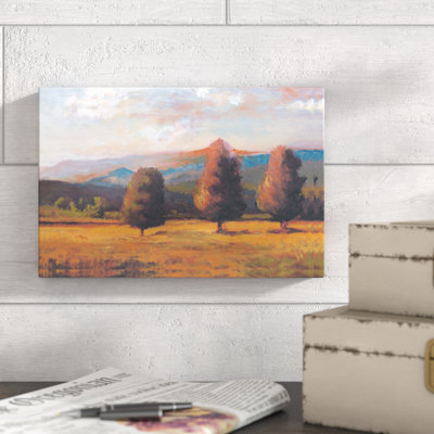 Paysage de coucher de soleil sombre, reproduction d’art sur toile
