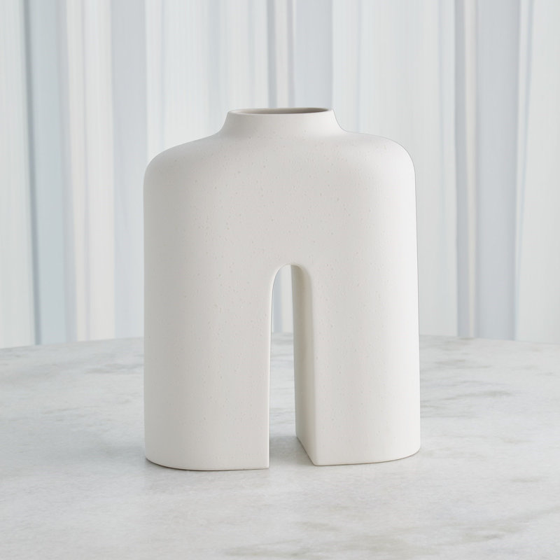 Guardian Handmade Ceramic Table Vase, 14.25" H x 11.75" W x 5.25" D