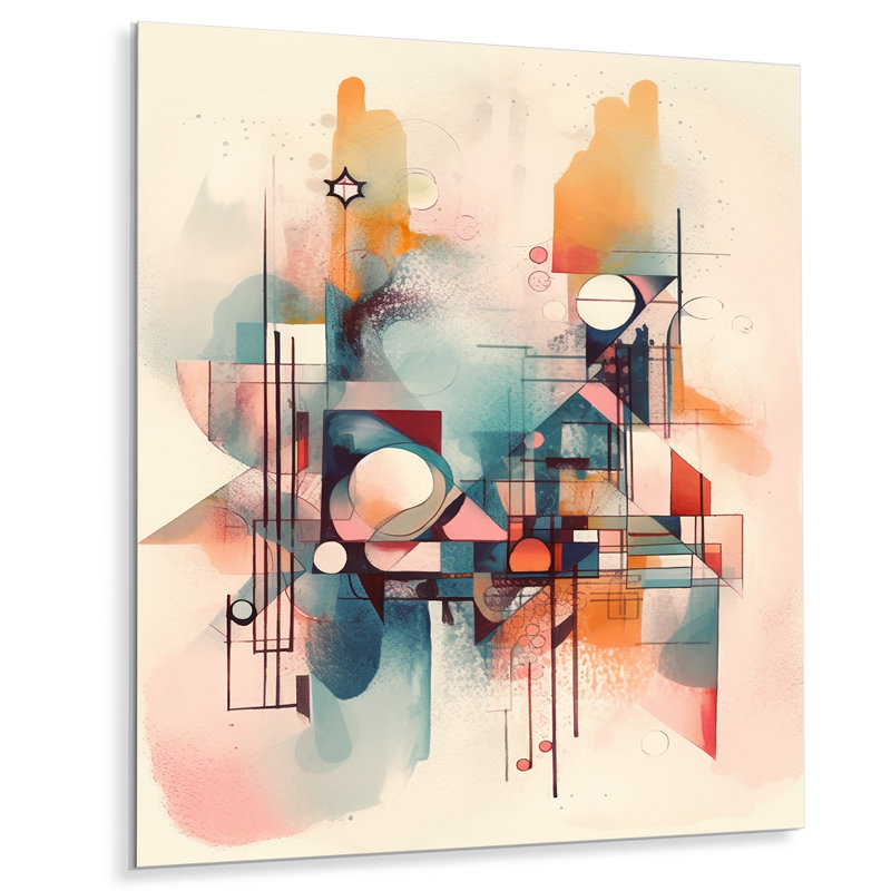 Modern Abstract Wall Decor on Metal, 20" H x 12" W x 1" D
