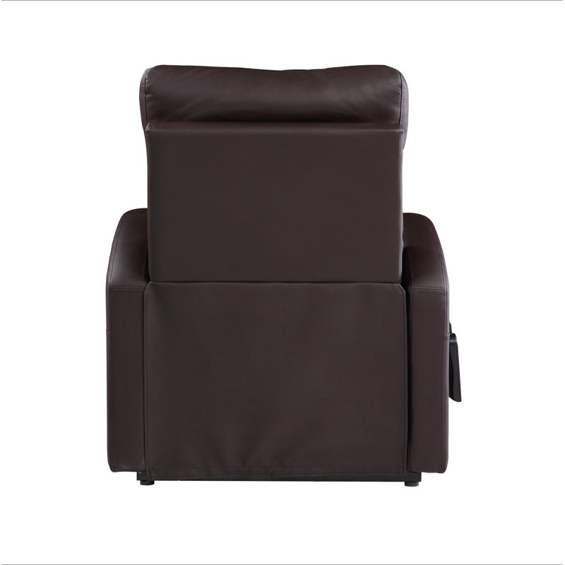 Ricardo Brown Synthetic Leather Power Motion Recliner W/Lift, Brown