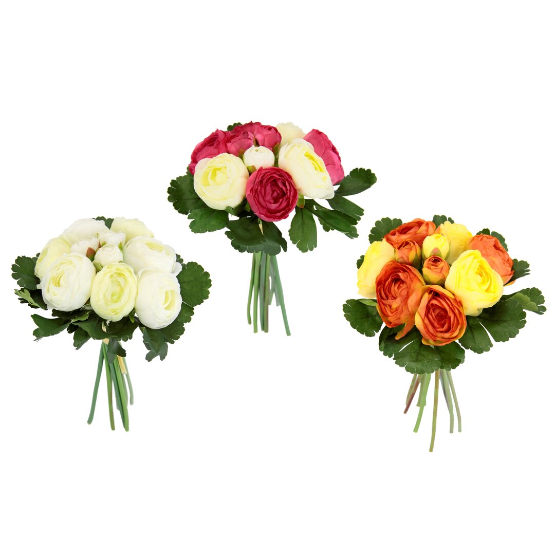 Künstliches Bouquet aus Ranunkeln Strauß Kunstblumenstrauß Seidenblumen Blumenbouquet Blumenstrauß