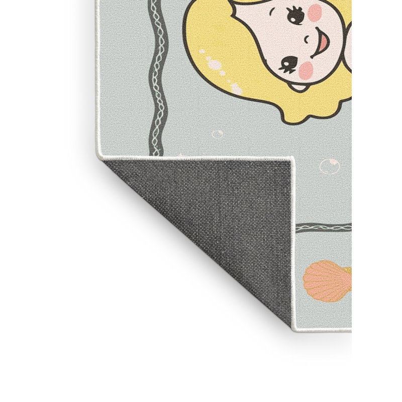 Tapis pour enfants Sunside Sails Mermaids Ocean, Rectangle 6 pi x 9 pi