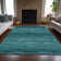 Machine Washable Indoor/Outdoor Xhevrie Turquoise Rug