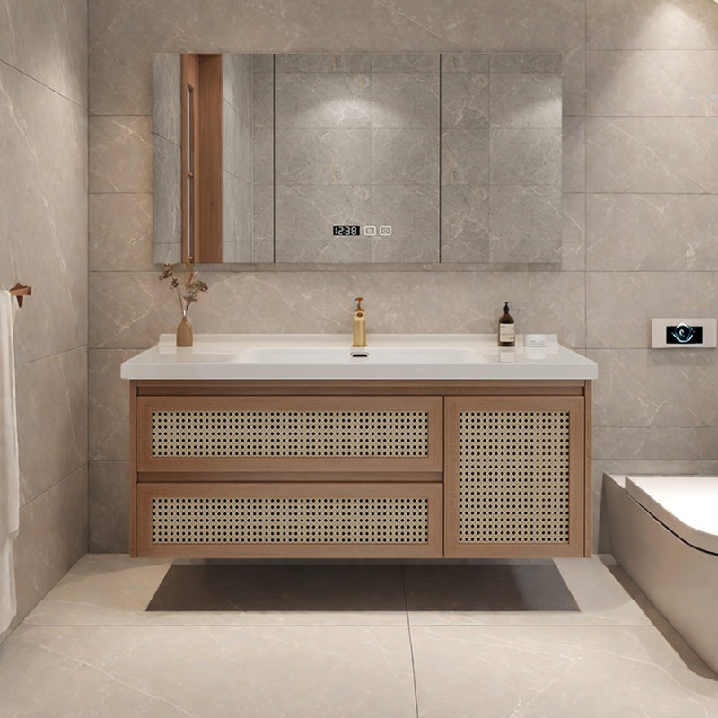 Light luxury retro style bathroom cabinet