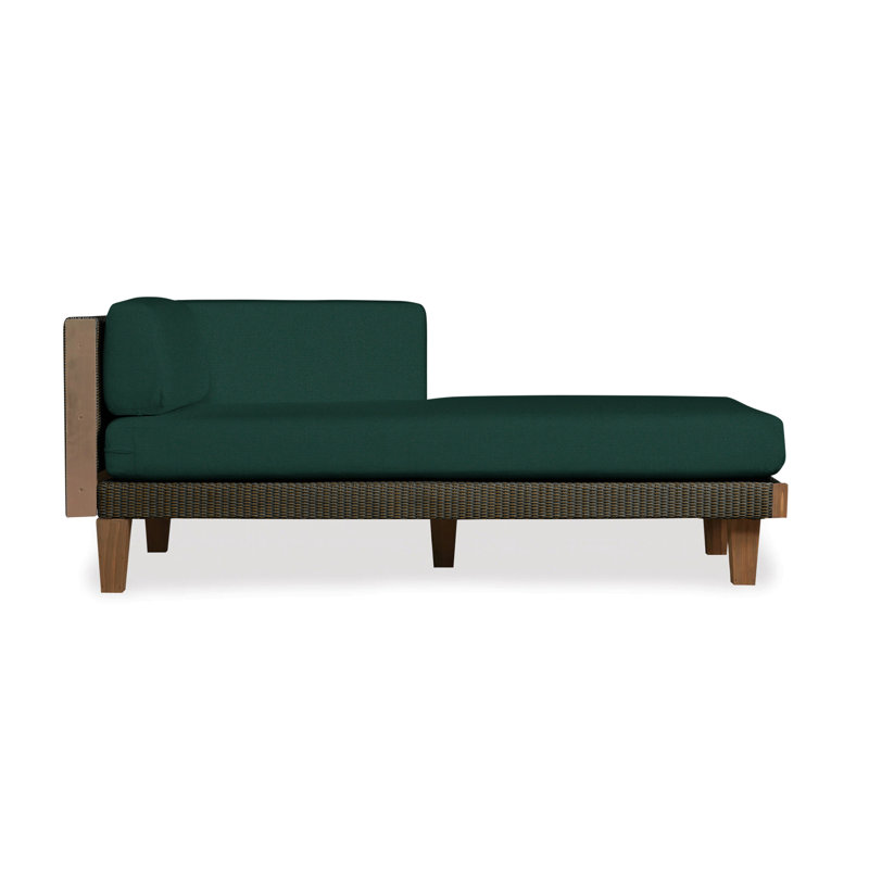 Catalina Outdoor Teak Chaise Lounge, Mink, Fife Aruba