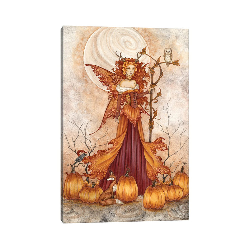 «Pumpkin Queen» par Amy Brown, impression sur toile tendue, H 12 po x l 8 po x P 0,75 po
