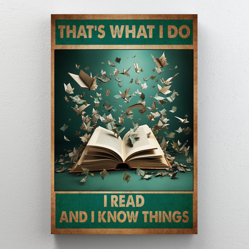" Books I Read ", 14" H x 11" W x 1.25" D