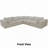 Boneless 118x118" Modular Cloud Sofa in Corduroy, 5-Seat Feather Cushion Sectional Deep Seat-131939308