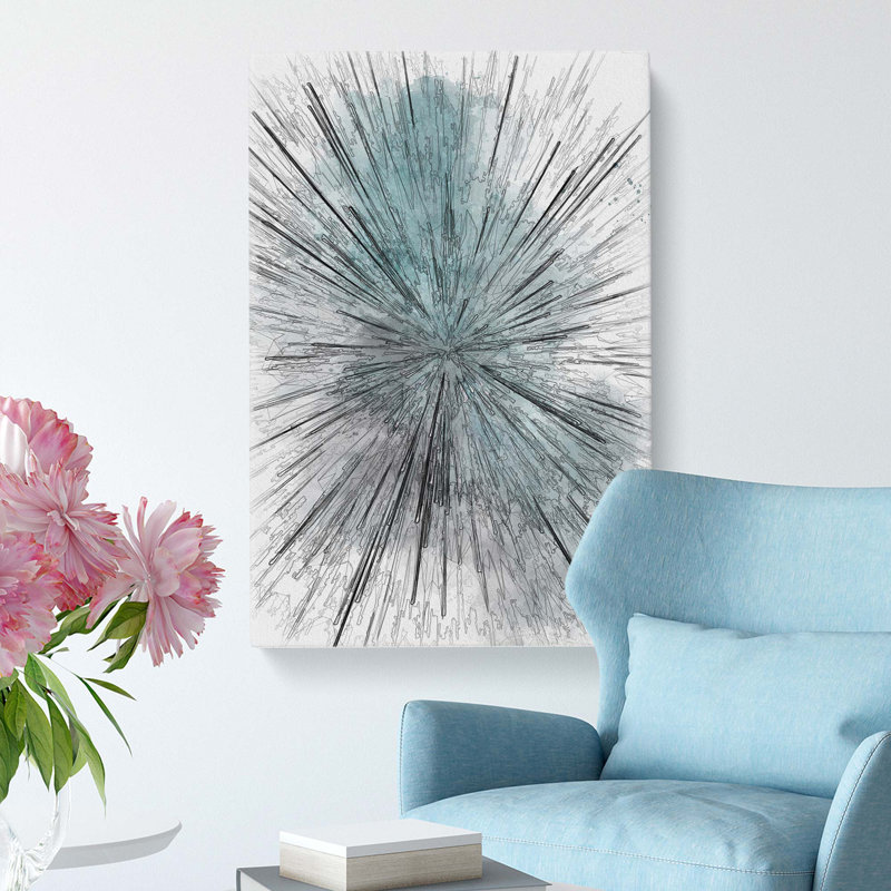 Explosion Of Light In Abstract - Wrapped Canvas Print, 91cm H x 60cm W x 3cm D