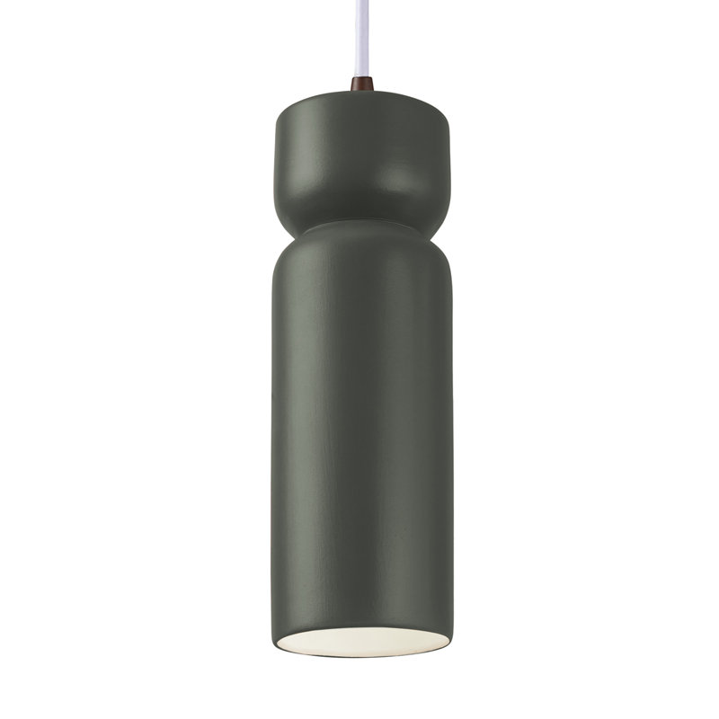 Luminaire suspendu sablier 1 lumière Ashford, Bronze foncé, Étain vert