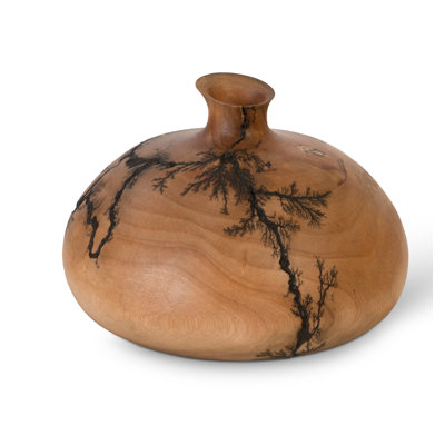 Lightning Brown 7" Wood Table Vase