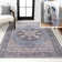 Sarok Ornate Medallion Machine-Washable Blue/Cream Rug