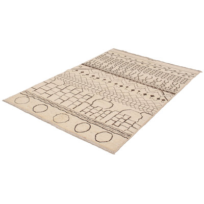 Grogan One-of-a-Kind 6' X 9' New Age Wool Area Rug in Cream