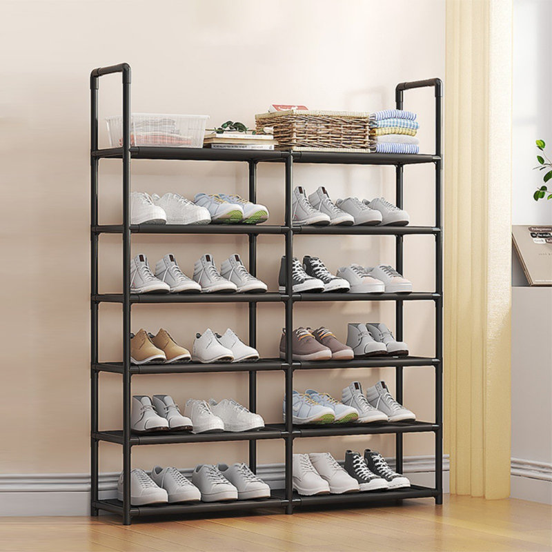 Étagère à chaussures à 6 niveaux, 24 paires, 79 cm de largeur, rangement pour chaussures dans un placard
