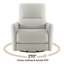 Fauteuil inclinable électrique pivotant en cuir Mikkel-92158020