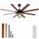 Modern 66 Inch Ceiling Fan With Remote, Light And Reversible DC Motor