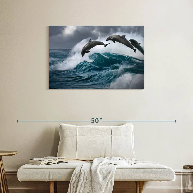 Leaping Dolphins, 24" H x 36" W