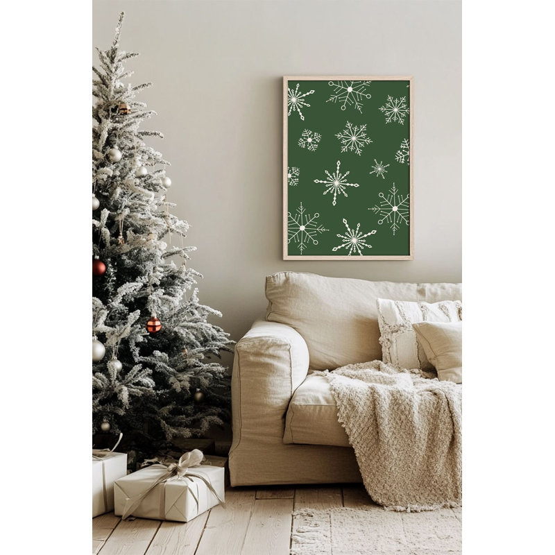 «Festive Christmas», peinture encadrée décorative de 13,0 po x 19,0 po | Cadre 100% bois massif (épaisseur: 0,8 pouce), œuvre d'art 100% MDF | Impression numérique pour des couleurs vives, décoration murale parfaite pour la maison et le bureau