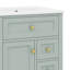 Ensemble de meuble-lavabo 24 po avec lavabo, armoire de rangement en bois massif avec 2 tiroirs et un tiroir basculant-1857922226