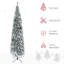 9' Tall Unlit Snow-Flocked Slim Artificial Christmas Tree With Realistic Branches And 1014 Tips