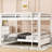 Queen White Bunk Bed , Pine And Build, , No Box Spring, Easy Assembly Process