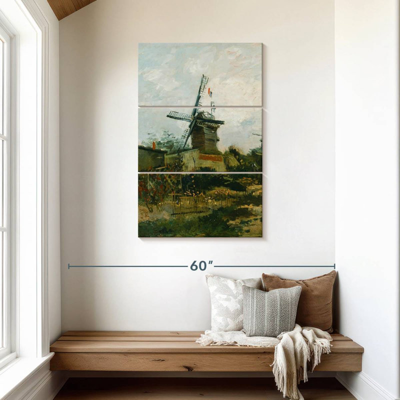 Lilie Windmills On Montmartre, 45" H x 28" W