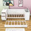 Lit de jour 2 tiroirs en bois avec couchette et cabines et station de charge-808678497
