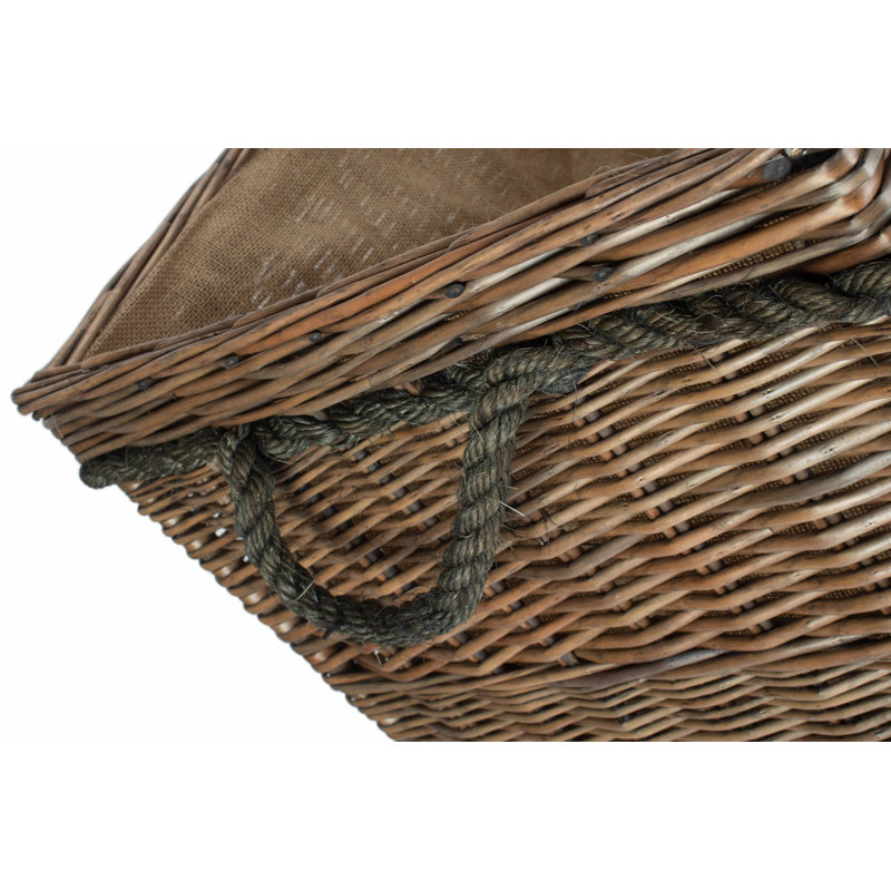 Jacqueline Wicker Jumbo Lined Log Basket